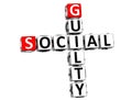 3D Guilty Social Crossword Royalty Free Stock Photo