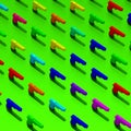 3d guns low poly illustration pattern Royalty Free Stock Photo