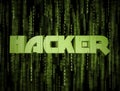 3D Hacker Matrix Royalty Free Stock Photo