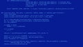 3D Hacking code data flow stream on blue. Screen with typing coding symbols