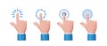 3D hand pointing icon design. Royalty Free Stock Photo