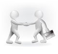 3D handshaking business men logo