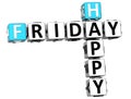 3D Happy Friday Crossword Royalty Free Stock Photo