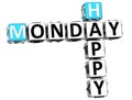 3D Happy Monday Crossword Royalty Free Stock Photo