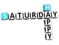 3D Happy Saturday Crossword Royalty Free Stock Photo