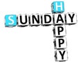 3D Happy Sunday Crossword Royalty Free Stock Photo
