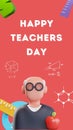 3D Happy Teachers Day Story Template
