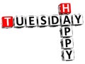 3D Happy Tuesday Crossword Royalty Free Stock Photo