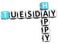 3D Happy Tuesday Crossword Royalty Free Stock Photo