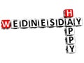3D Happy Wednesday Crossword Royalty Free Stock Photo