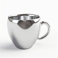 Heart Silver Coffee Mug With Curved Handle - Humor Meets Heart Design