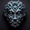 Geometrical Skull And Face: Afrofuturism-inspired 3d Illustration Royalty Free Stock Photo