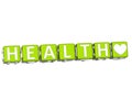 3D Health Block Button text