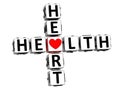 3D Health Heart Crossword Block Button text Royalty Free Stock Photo