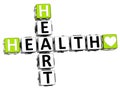 3D Health Heart Crossword Block Button text