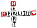 3D Health Heart Crossword Block Button text Royalty Free Stock Photo