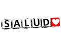 3D Health In Spanish Language Button Click Here Block Text