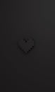 3D heart background black