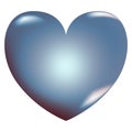 3d heart, love icon. Royalty Free Stock Photo