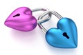 3D Heart Padlocks