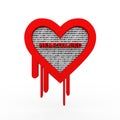 3d heartbleed openSSl security binary data Royalty Free Stock Photo