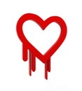 3d heartbleed openSSl security symbol Royalty Free Stock Photo