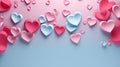 Hearts love Wallpaper with pastel colors