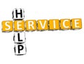 3D Help Service Crossword Royalty Free Stock Photo