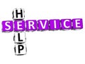 3D Help Service Crossword Royalty Free Stock Photo