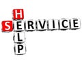 3D Help Service Crossword Royalty Free Stock Photo