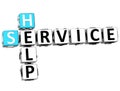 3D Help Service Crossword Royalty Free Stock Photo
