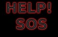 3D help sos text with an inscription the SOS Royalty Free Stock Photo