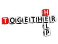 3D Help Together Crossword Royalty Free Stock Photo