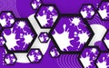 3d hexagon background with white and purple paint effect Royalty Free Stock Photo