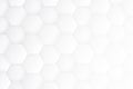 3D Hexagon Blocks High Technology Structure White Abstract Minimalist Background