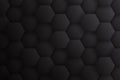 3D Hexagon Blocks Structure Dark Gray Minimalist Abstract Background