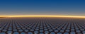 3d hexagon landscape late afternoon background