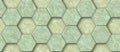 3D hexagon made of green Marble decor. Material glossy marble. Royalty Free Stock Photo