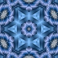 3d hexagonal blue color gradient graphic