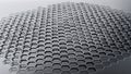 3D Hexagonal Grid Pattern in Metallic Grey Royalty Free Stock Photo
