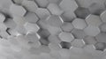 3D Hexagonal Metal Tile Background