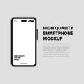 single-newhigh quality vector smartphone mockups. Ultra realistic mobile device UI UX mockup for presentation template.