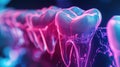 3d high resolution abstract visualization of a tooth scan Royalty Free Stock Photo