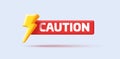 3d High voltage icon, danger. Electric hazard sign with lighting. caution and danger warning symbol, shock hazard mark Royalty Free Stock Photo