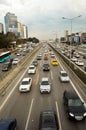 D100 Highway Turkey Istanbul Bostanci, traffic is very busy.