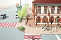 3d historical building on siberian street