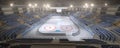 3d rendering of empty hockey stadium, no people