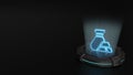 3d hologram symbol of gold ingot icon render