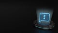 3d hologram symbol of interface icon render Royalty Free Stock Photo
