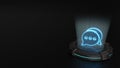 3d hologram symbol of two rounded chat bubbles icon render